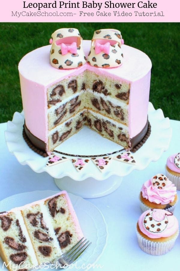 Leopard Print Cake Tutorial (Pattern Inside) - My Cake School