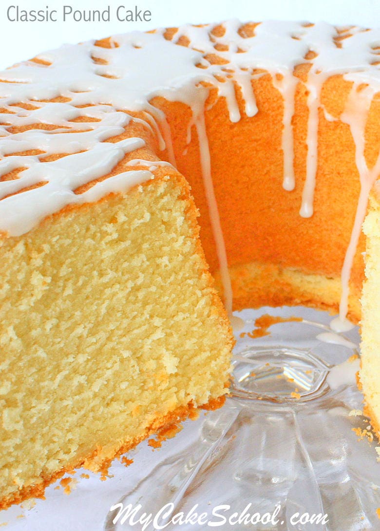My FAVORITE Classic Pound Cake recipe! You'll LOVE this southern favorite! MyCakeSchool.com Online Cake Decorating Classes & Recipes!