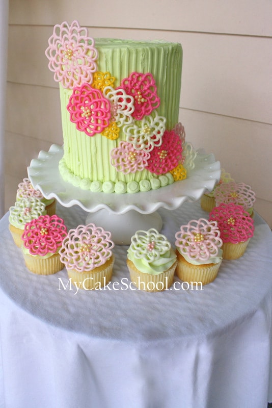 Springtime Flowers in Chocolate~ Sample Video Tutorial | My Cake School