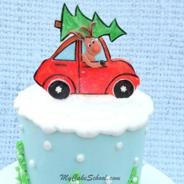 School Lined Paper Birthday ~ Edible 2D Fondant Cake Cupcake