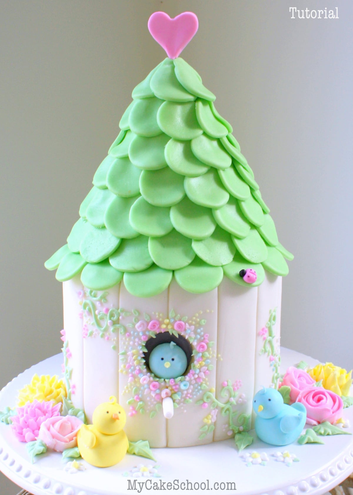 Birdhouse Cake- A Cake Decorating Video Tutorial - My Cake School