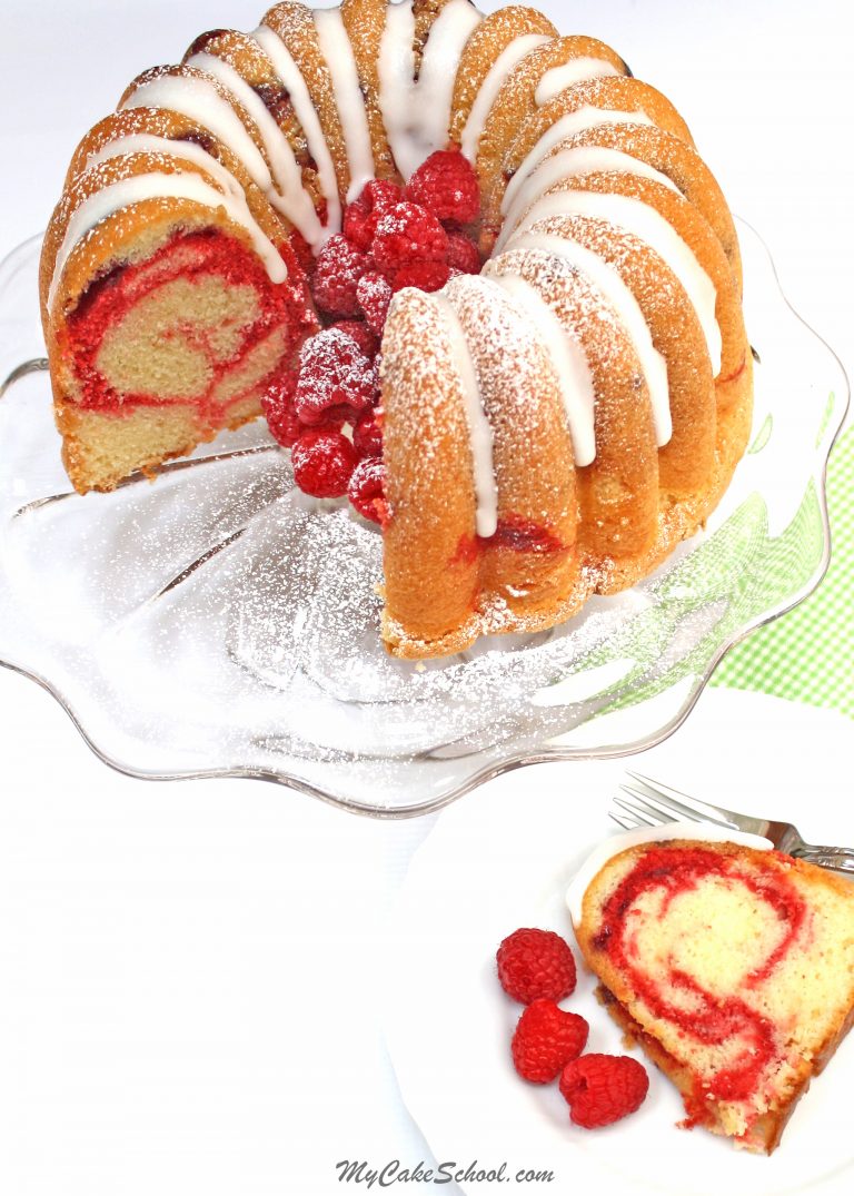 Lemon Raspberry Swirl Pound Cake My Cake School