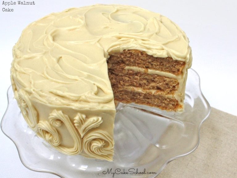 Apple Walnut Cake with Maple Cream Cheese Frosting