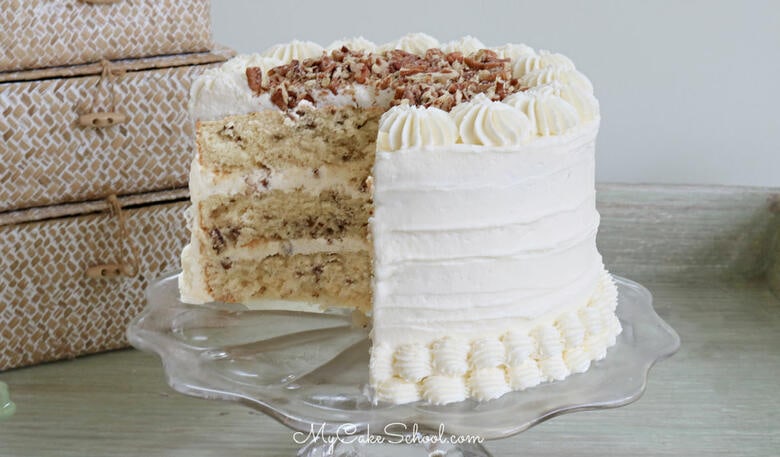 Butter Pecan Cake Recipe My Cake School