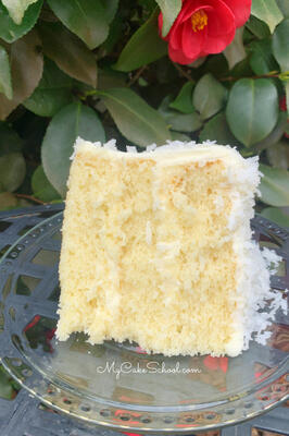 White Chocolate Coconut Cake - My Cake School