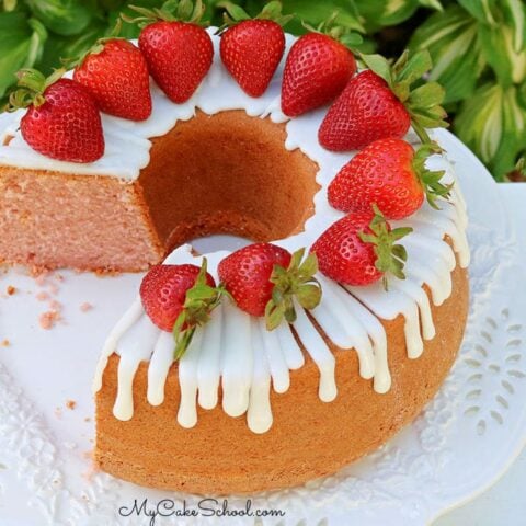 real strawberries pound cake