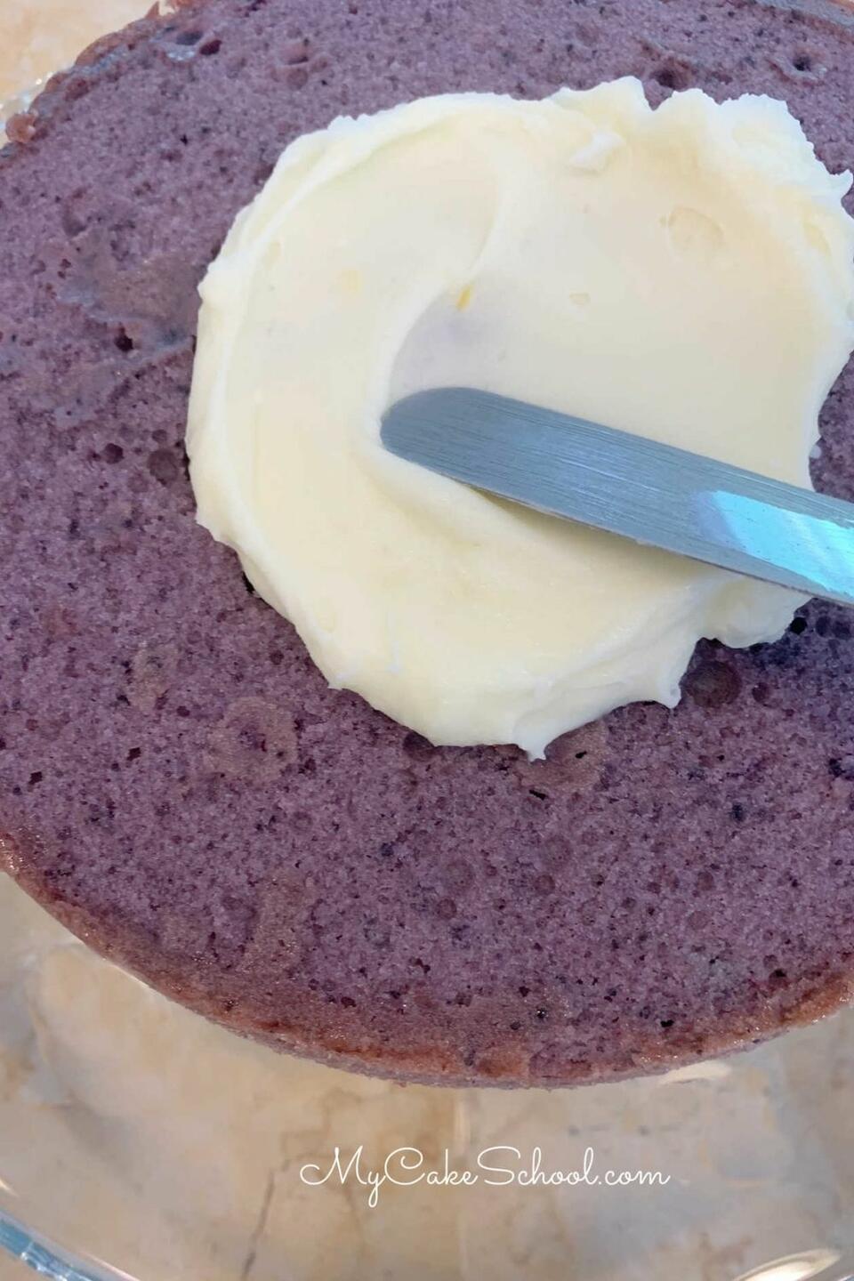 Blueberry Cake With Lemon Cream Cheese Frosting - My Cake School