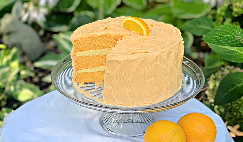 Orange Dreamsicle Cake (A Doctored Cake Mix Recipe) - My Cake School