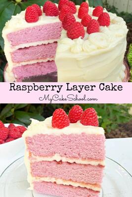 Raspberry Layer Cake - My Cake School