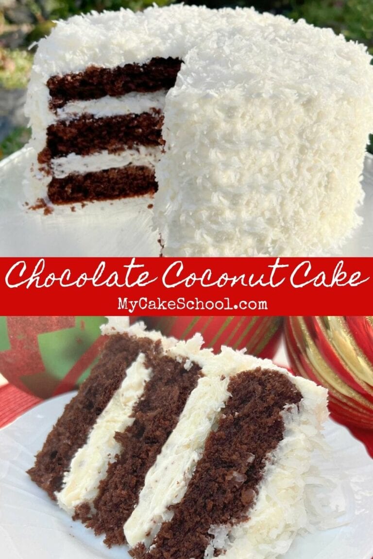 Chocolate Coconut Layer Cake - My Cake School