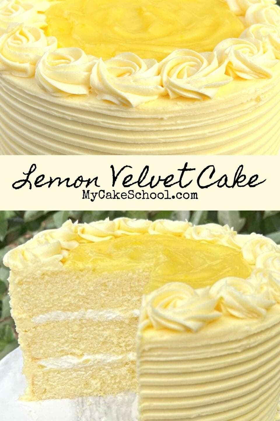 Lemon Velvet Cake - My Cake School