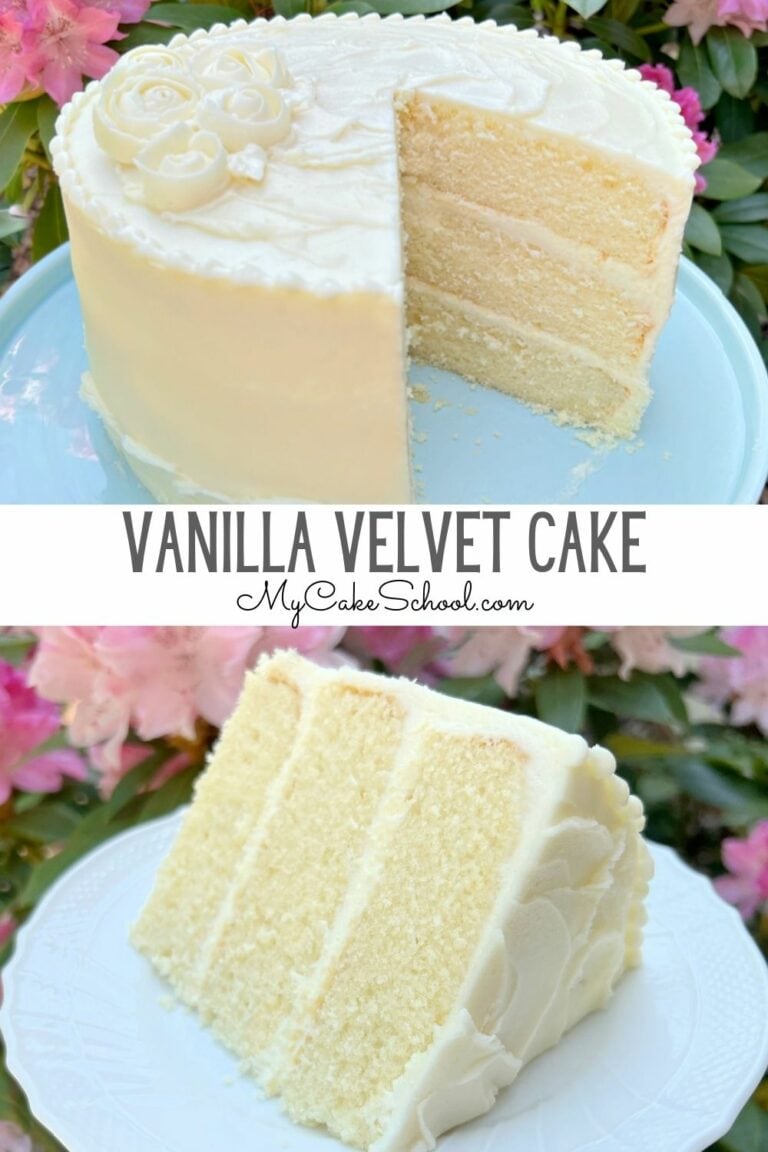 Vanilla Velvet Cake - My Cake School