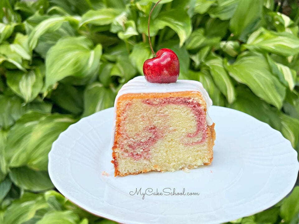 Cherry Almond Pound Cake - My Cake School