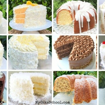 Collage of Coconut Cakes