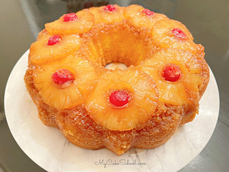 Easy Pineapple Upside Down Bundt Cake - My Cake School