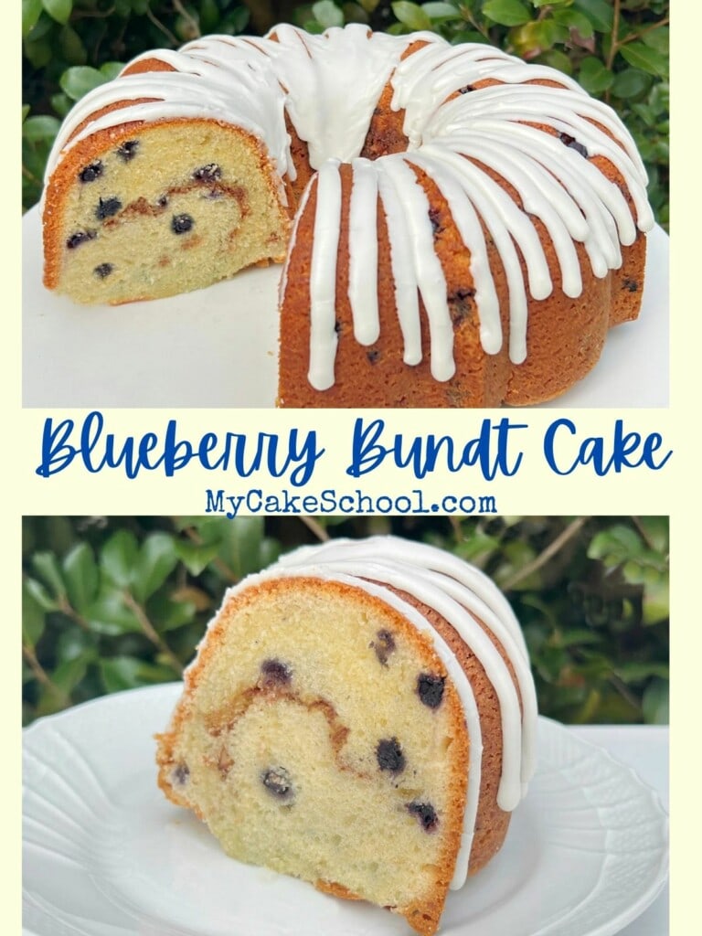 Blueberry Bundt Cake - My Cake School