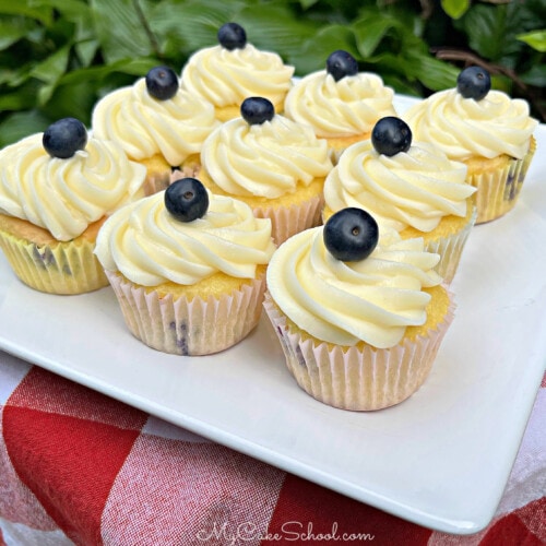 Zitronen-Blaubeer-Cupcakes (Field-Combine) - RezeptFinden