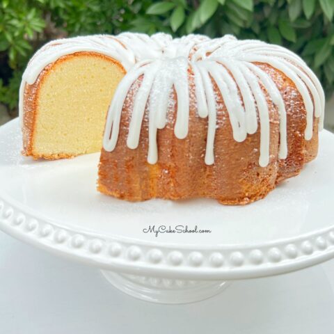 Lemon Cream Cheese Pound Cake - My Cake School