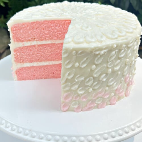 The Best Pink Velvet Cake - Flouring Kitchen