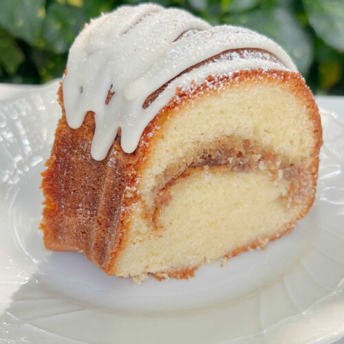 The Best Snickerdoodle Bundt Cake with Cinnamon Sugar Swirl - Cake by  Courtney