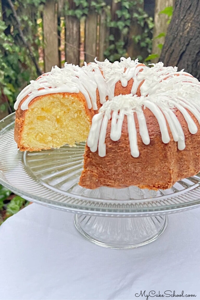 Pineapple Coconut Pound Cake - My Cake School