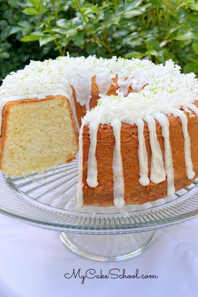 Coconut Lime Pound Cake - My Cake School