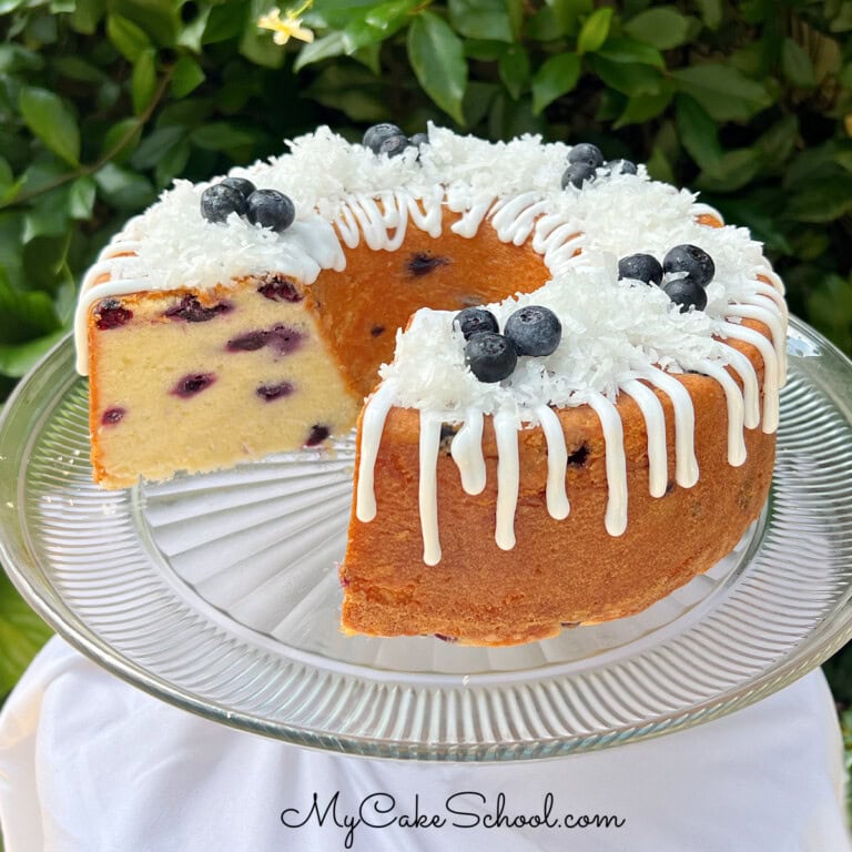 Blueberry Coconut Pound Cake