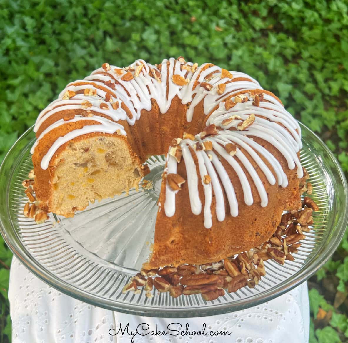 Peach Pecan Pound Cake