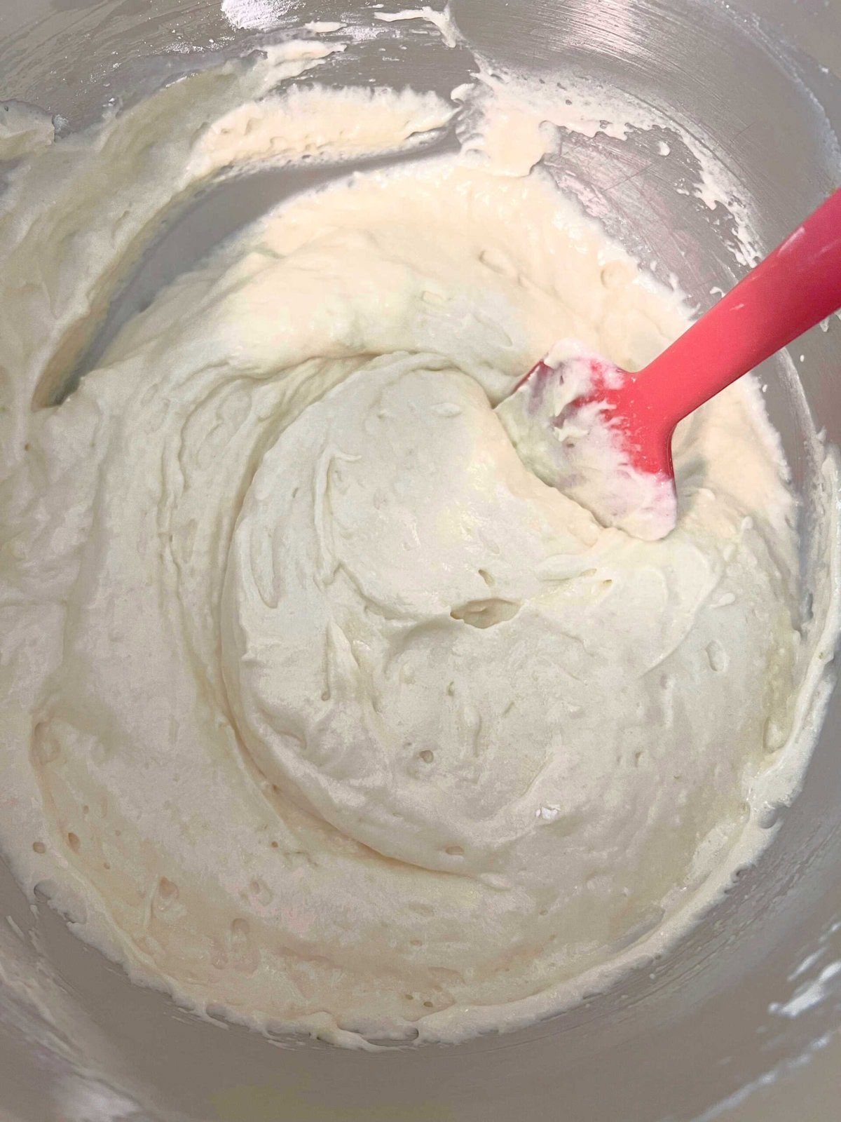 Key Lime Coconut Cake Batter in a bowl.