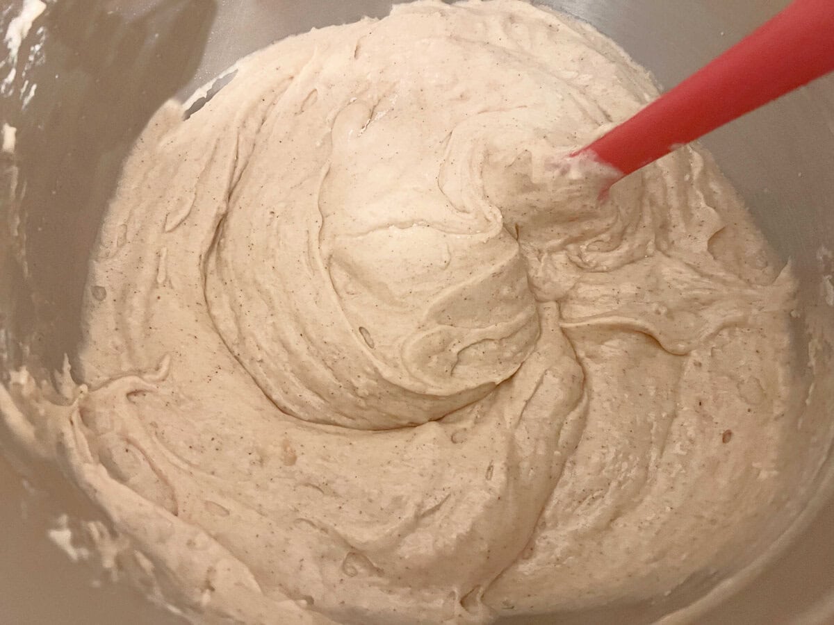 Spice Cupcake Batter in mixing bowl.