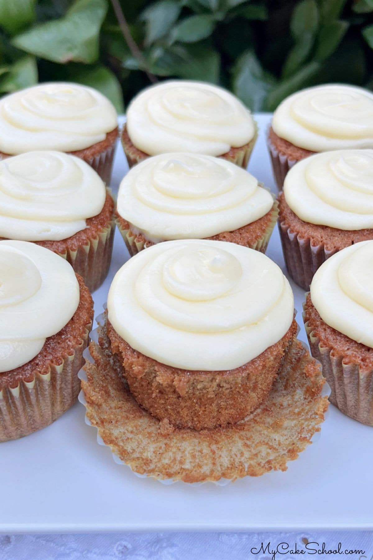 Gingerbread Cupcakes on a platter.