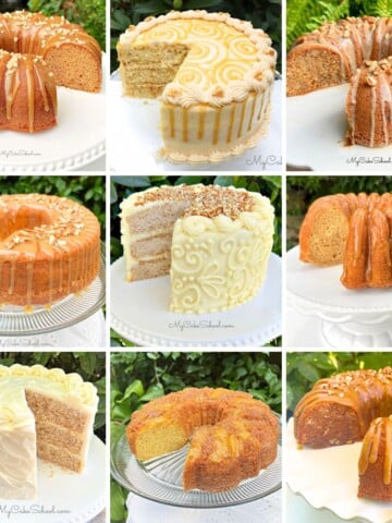 Photo Grid of Apple Cakes.