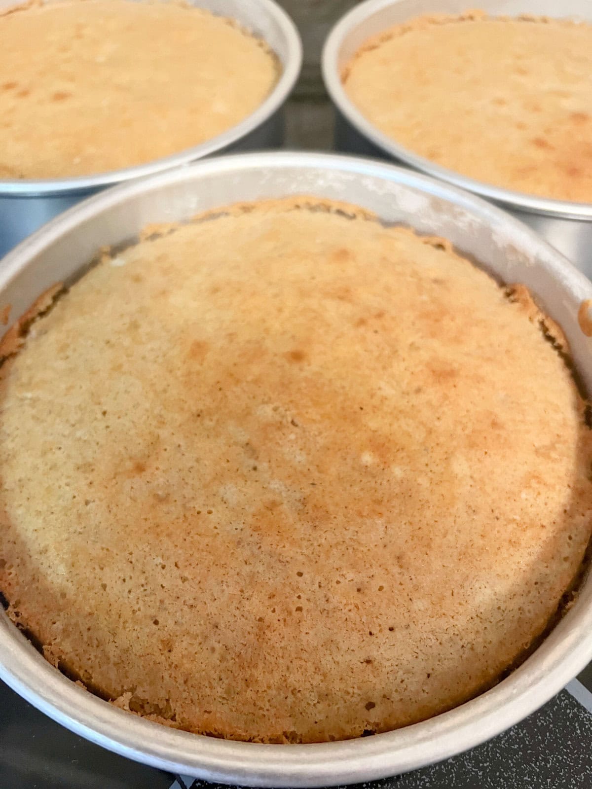 Freshly baked Chai Cake layers.