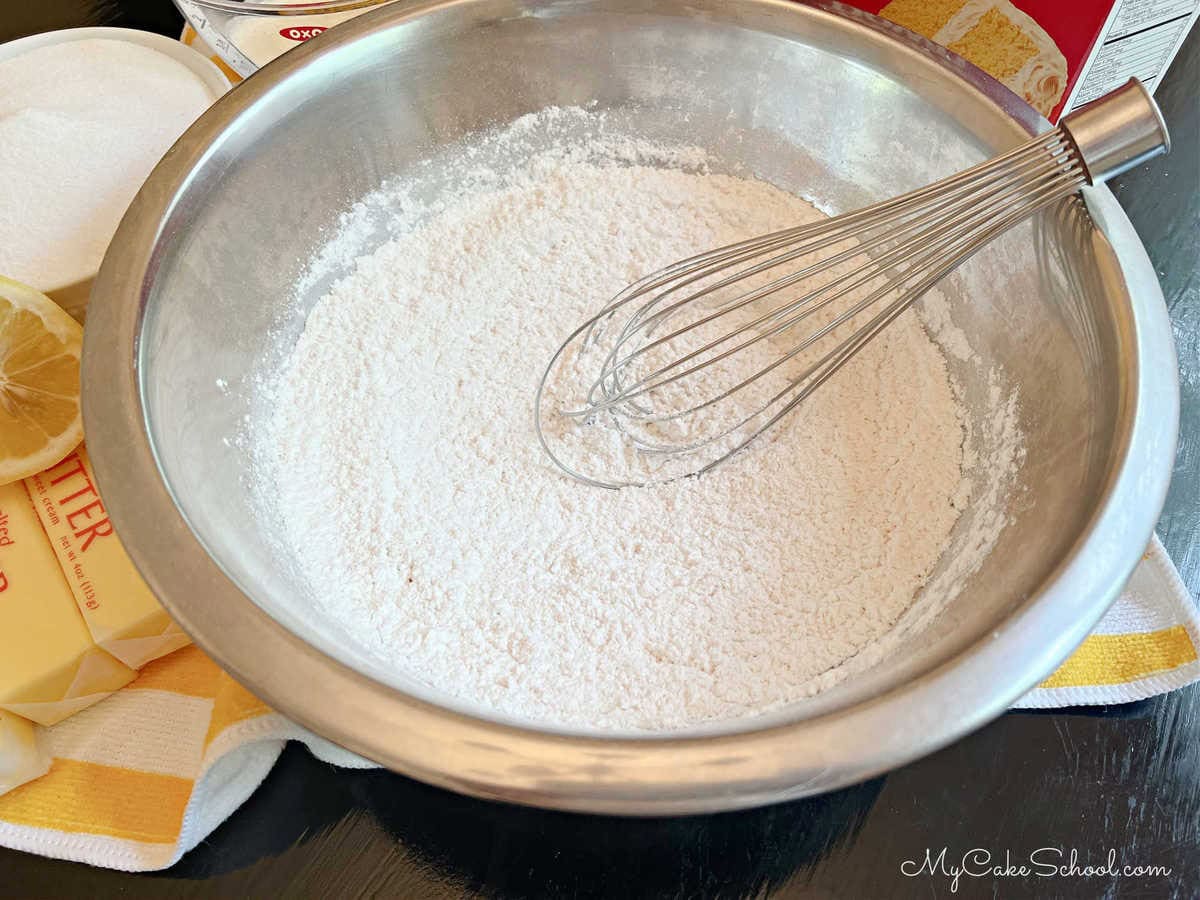 dry ingredients in a bowl.