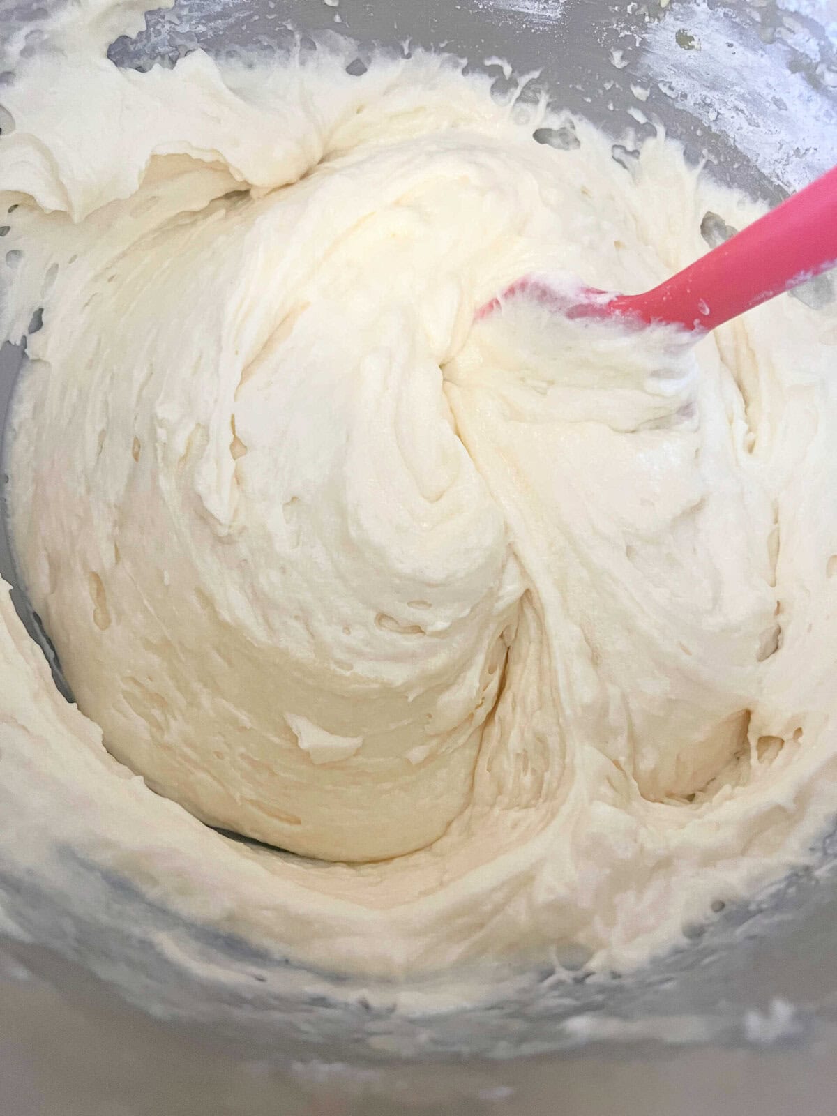 Lemonade Cupcake Batter in a mixing bowl.