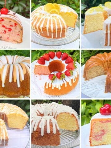 Fruity Pound Cakes in a photo grid.