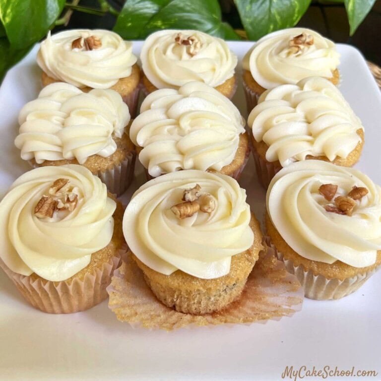 Hummingbird Cupcakes on a platter.